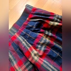 Wool plaid skirt